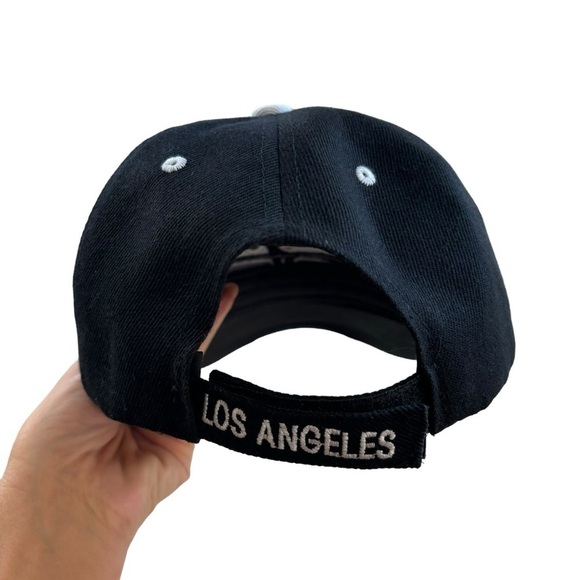 Los Angeles Hat Black Adjustable Baseball Cap LA California Streetwear Casual - Picture 13 of 13